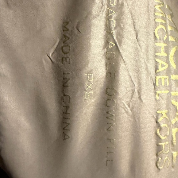 Michael Kors Jacket Womens Gray Packable Down Fill Puffer Coat Hoodie Quilted - Picture 7 of 11